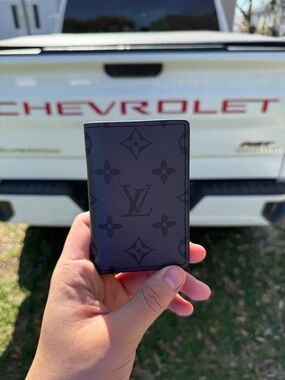 Louis Vuitton Monogram Eclipse Small Card Case - Black/Dark Gray